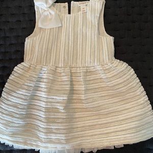 Cat & Jack White Gold Holiday Dress 18m